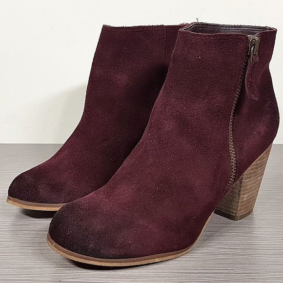 BP. 'Trolley' Ankle Bootie, Wine Suede, Womens Size 6 & 11 - Picture 3 of 10